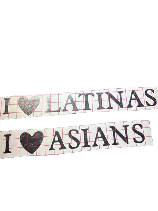 I <3 Asians/Latinas Sticker